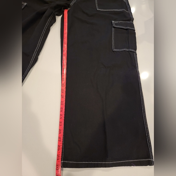 HOT TOPIC Black & White Hi-Rise Carpenter Pants Size 20 - Picture 12 of 13
